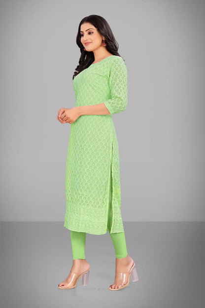 Elegant Embroidered Georgette Kurti